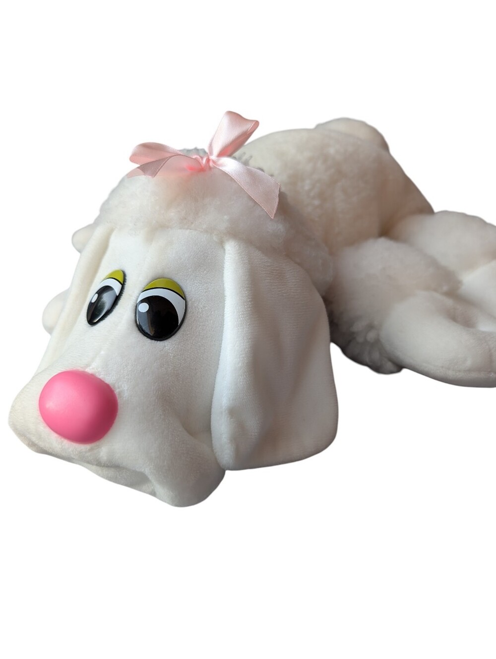 Pound Puppies Poodle 2019 - White Plush W/ Pink Nose & Bow